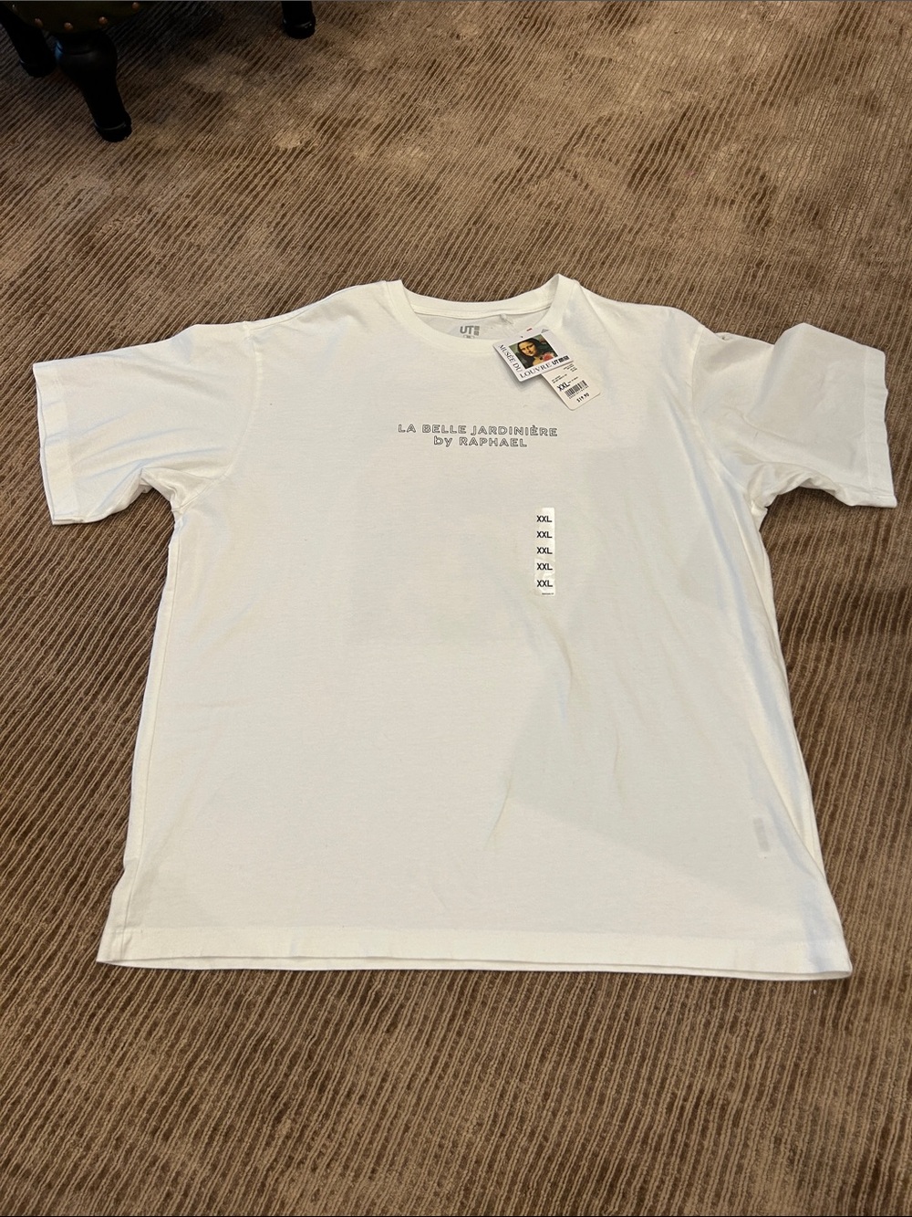 NWT Uniqlo White 'La Belle Jardiniere by Raphael' Graphic tee  streetwear xxl